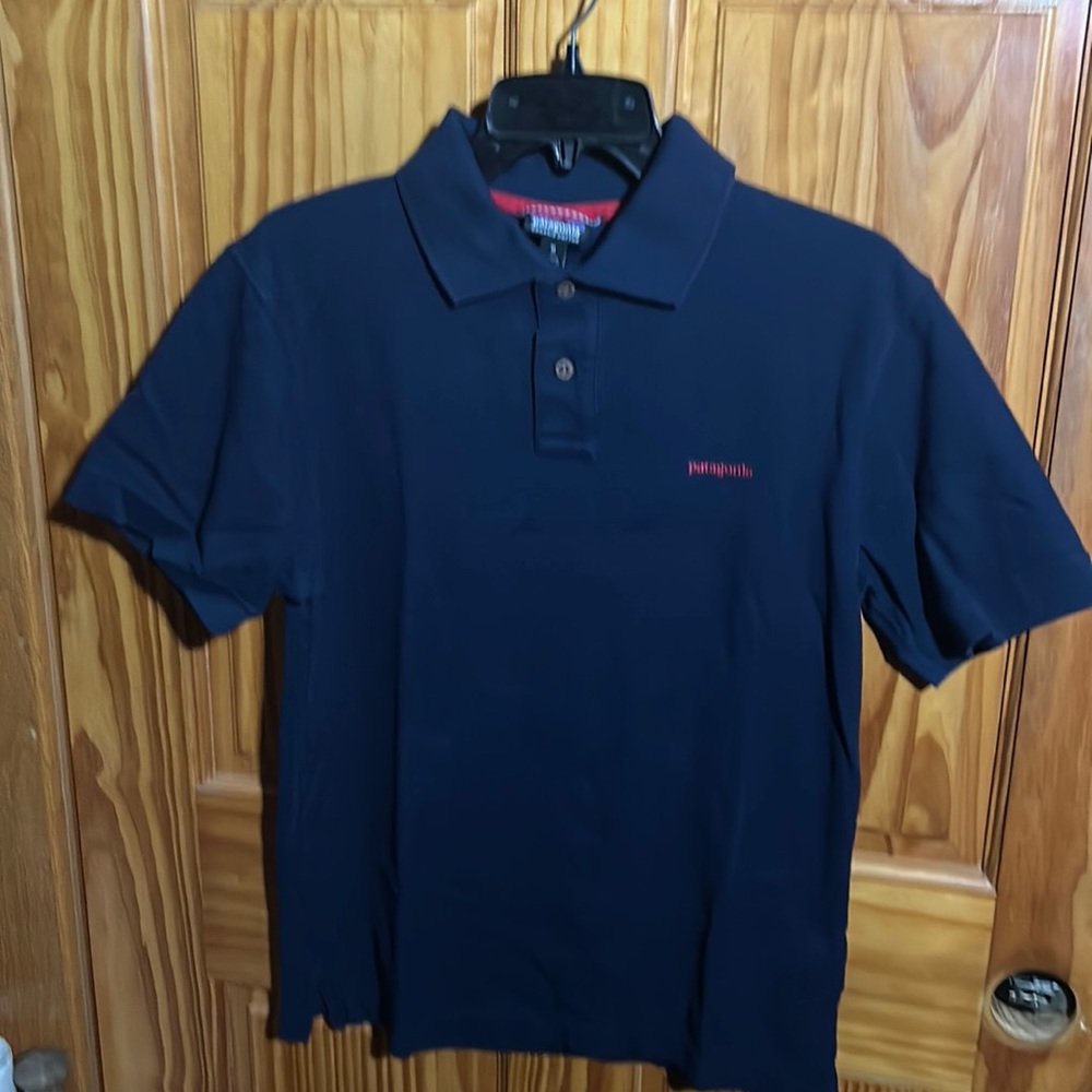 Patagonia Organic Cotton Polo Shirt Medium Golf Shirt Camping Outdoors Hiking